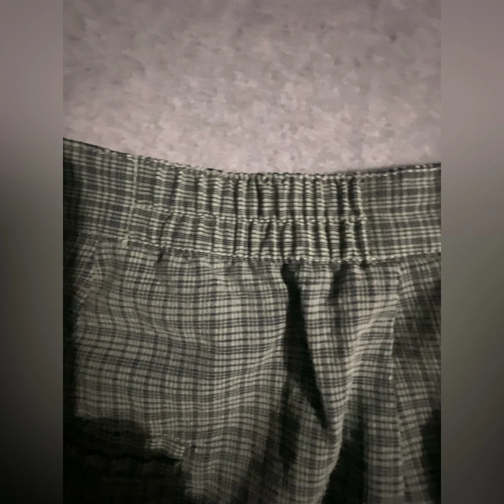 Lily's Beverly Hills Vintage Plaid Shorts Size 14 Green Repair Needed Distressed